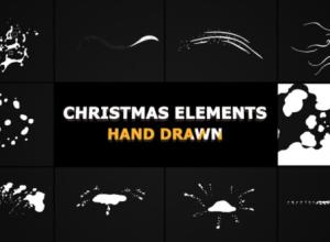 AE模板-卡通手绘冬天雪元素 Winter Snow Elements