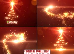 AE模板-圣诞闪耀之光光效动画开场 Christmas Sparkle Light