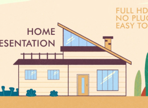 AE模板-房地产卡通房屋室内介绍MG动画片头 Presentation house