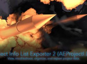 工程信息导出AE脚本 Aescripts Project Info List Exporter 2.0.4 + 视频教程