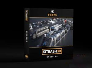 C4DE3D模型科幻电缆/管道/链轮/磁通电容器/通风口