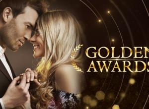 AE模板-豪华电影提名颁奖典礼年会银幕演员盛典金色粒子片头+背景音乐