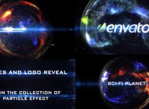 AE模板-科幻星球粒子能量球文字动画 Particle Effect 8 Sci-Fi Planet