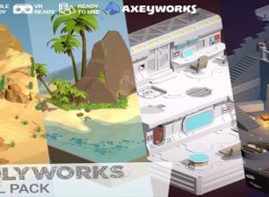 Unity低多边形卡通资源包 PolyWorks: Full Pack 3.0