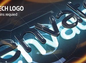 AE模板-暗黑优雅元素三维高科技Logo动画 Hi-Tech Logo