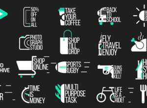 AE模板-创意图标文字标题动画 Icon Titles