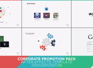 AE模板-扁平化创意企业宣传包MG动画片头 Corporate Promotion Pack