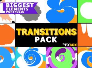 PR手绘卡通有趣动画图形模板转场预设Funny Transitions