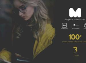 AE模板-3D小册子杂志翻页翻书动画工具包 Magazine Promo Toolkit