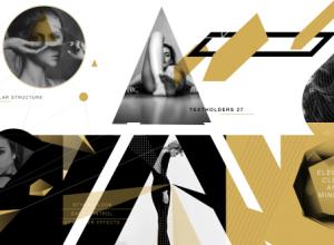 AE模板-现代时尚优雅企业介绍幻灯片开场Gold Shape