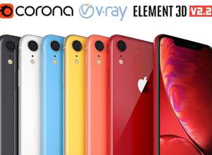 iPhone手机3D模型 Cubebrush – Apple iPhone Xr and XS All colors