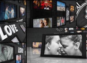 AE模板-E3D优雅回忆爱情故事三维相框照片墙展示 Elegant Memories