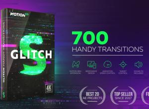 AE模板+脚本700+科技感信号损坏扭曲撕裂噪点雪花特效视频转场