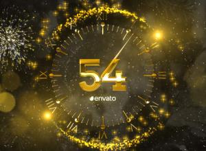 AE模板-2019金色粒子新年倒计时片头 New Year Countdown 2019