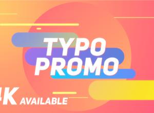 AE模板-彩色企业动态文字排版快闪片头 Short Typo Promo