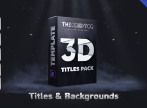 AE模板-50个时尚三维文字标题排版动画包