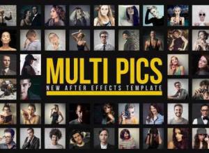 AE模板-多个图片幻灯片照片墙展示开场 Multiple Pictures Slideshow