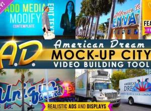 AE模板-企业商业宣传广告跟踪素材包城市街道实体模型视频包装展示