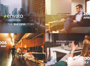 AE模板-科技感优雅时间线幻灯片开场 Elegant Timeline Slideshow