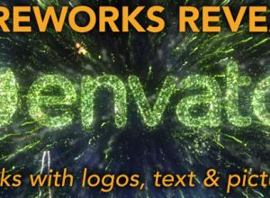 AE模板-烟花爆炸汇聚文字Logo图片动画工具包