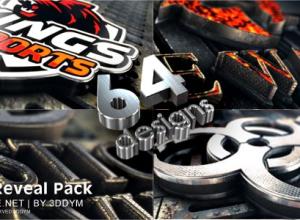 AE模板-E3D三维电影标志金属质感Logo动画 Film Logo Reveals V1