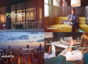 AE模板-现代感公司企业发展历史时间线介绍开场 Modern Timeline