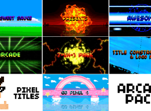 AE模板-复古像素化文字标题Logo动画 Pixel Titles & Logo Constructors