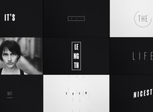 AE模板-时尚黑白文字图片快闪片头 Quick Typo Opener