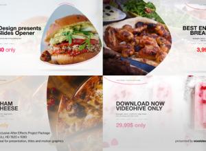 AE模板-美味饮料快餐食品开场片头Food Product Opener