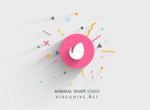 AE模板-时尚简洁线条图形Logo动画 Minimal Shape Logo Reveal