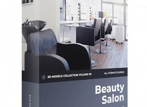沙龙理发店椅子3D模型(C4D/MAX/OBJ/FBX等格式)第101卷