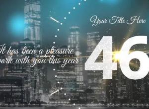 AE模板-时尚华丽60秒新年倒计时动画片头+背景音乐