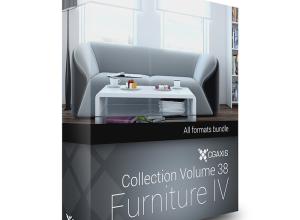 室内家具3D模型CGAxis第38卷IV(C4D/MAX/OBJ/FBX)