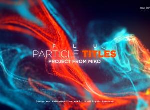 AE模板+PR模板-梦幻抽象粒子流动文字标题宣传片头