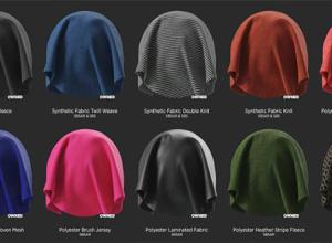 20个Substance Painter布料材质预设 New Fabrics