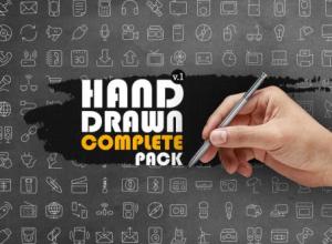 AE模板-1300+手绘图标ICON动画 Hand Drawn Complete Pack