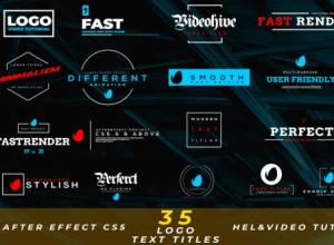 AE模板-4K文本标题logo动画 Logo Text Titles 4K