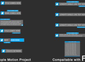 FCPX插件-12个简洁商务信息栏字幕条动画