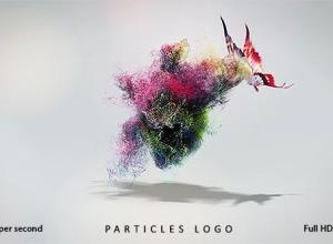 AE模板-粒子烟雾蝴蝶Logo动画 Smokey Butterfly Logo