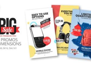 PR模板预设-网络商品促销价格标签介绍包装 Big Sales Essential Graphics