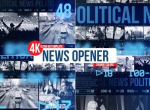 AE模板-新闻体育频道视频记录片头 News Opener