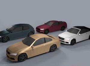 低多边形卡通汽车3D模型 CGTrader – Low Poly Cartoon Cars Low-poly 3D model