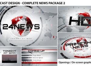 AE模板-完整新闻包24小时科技感体育财经政治经济栏目包装