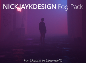 4个雾天场景C4D工程预设 Gumroad – Fog Preset Pack – For Octane in Cinema 4D