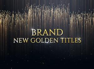 AE模板-金色线条背景文字宣传颁奖片头 Luxury Golden Titles