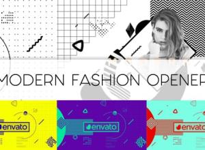 AE模板-现代时尚黑白图片人物介绍片头 Modern Fashion Opener