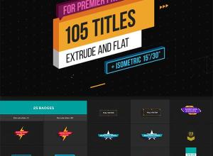 PR预设-130组三维挤出等距文字标题Premiere字幕动画