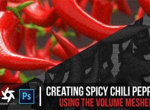 Octane渲染器C4D体积网格创建红辣椒建模渲染教程