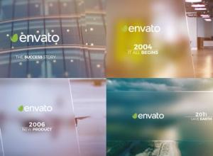 AE模板-三维遮罩公司企业时间线图片开场 Timeline