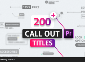 PR脚本-200+科技感呼叫指示线介绍线条PR动画